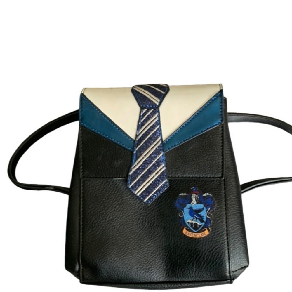 Danielle Nicole Harry Potter Ravenclaw Uniform Mini Backpack Black Blue Tie